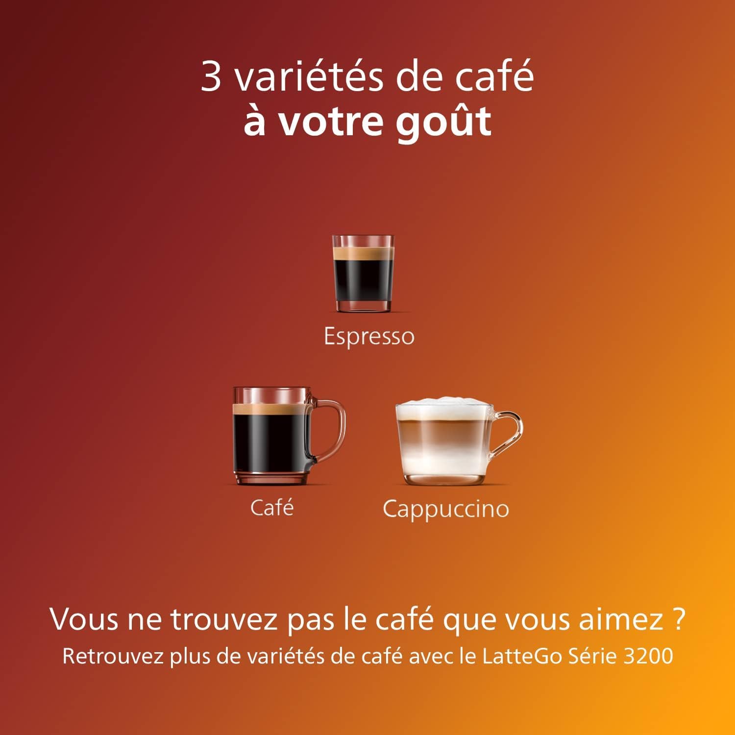 Philips Expresso broyeur Série 2200-3 Boissons, Écran tactile, Carafe LatteGo, Broyeur céramique, Machine à café à grain Noire (EP2231/40)