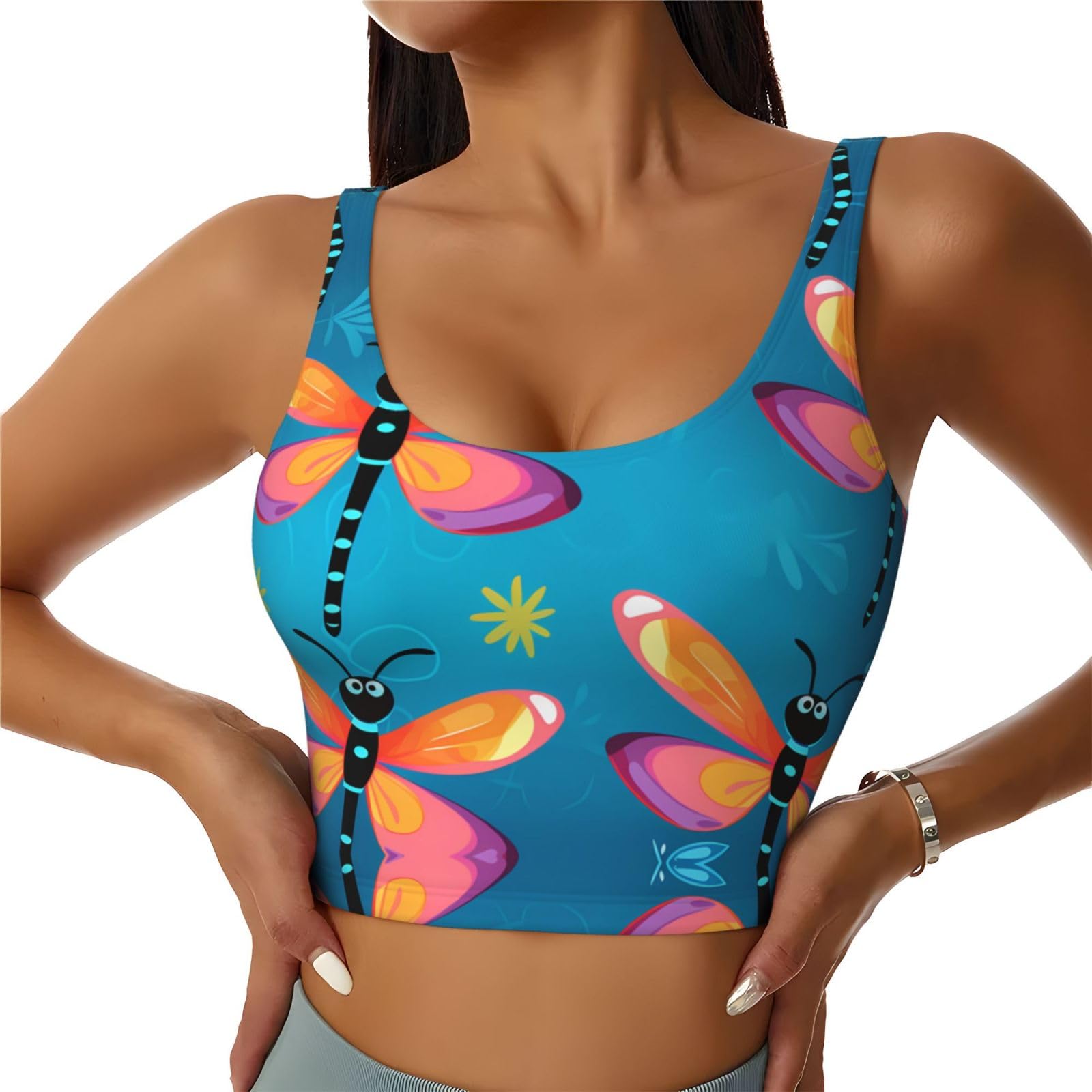 Chaleco deportivo mujer fitness entrenamiento yoga negro estampado S 8