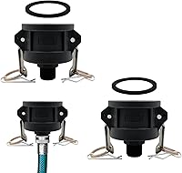 2-Pack IBC Tote Tank Adapter: 2" Male Camlock to 3/4" Female Garden Hose Fitting for 275-330 Gallon Tanks - Durable Polypropylene