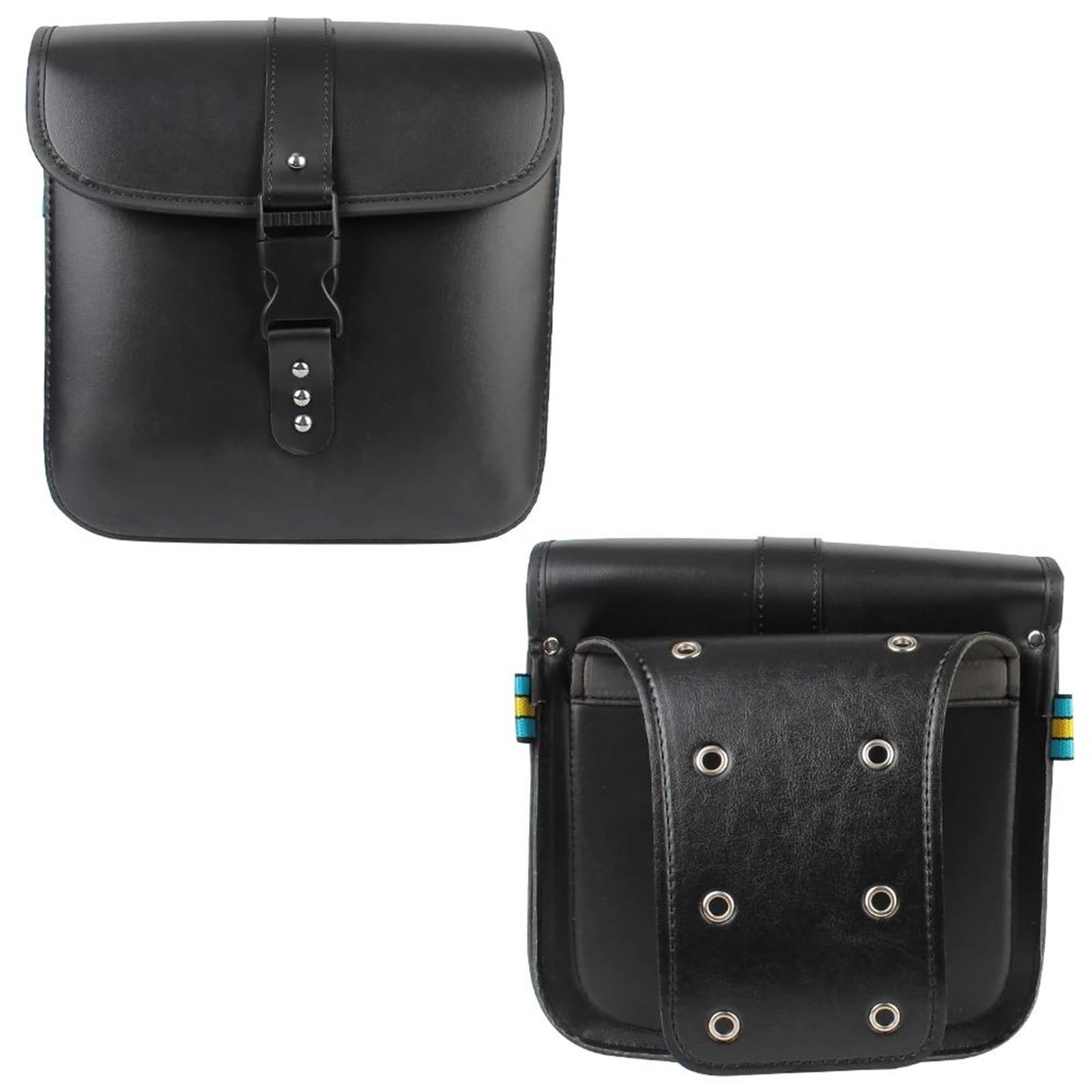Bolsa Lateral para Casco De Moto Bolsa Sillín para Equipaje Lateral Bolsa Viaje Bolsa Cuero PU para Equipaje Trasero Motocicleta Bolsa Herramientas para Almacenamiento Motocicletas