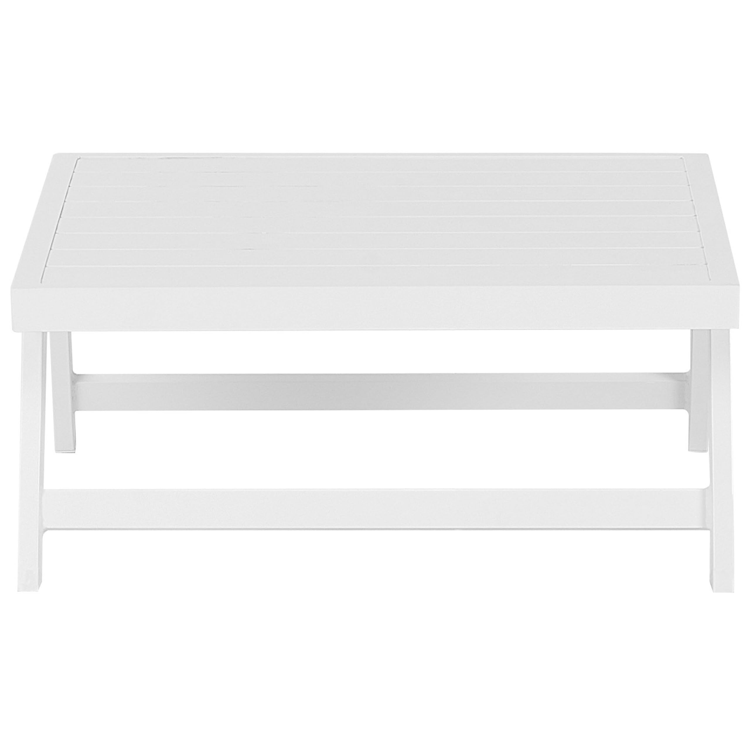 Beliani Gartenset einstellbare Rückenlehne 5-Sitzer aus Aluminium in Taupe Coccorino
