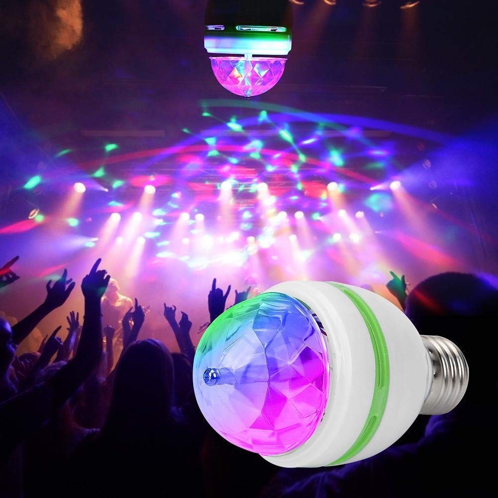 Natuus 360 Degree Rotating LED -2 Pc | Rotating Bulb Disco LED Light Lamp for Home Pooja Temple Party Home Diwali Decoration (Multi Colours) Night Light for Kids Bedroom 4