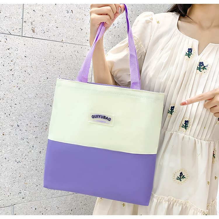 Juego de 5 bolsas escolares Kawaii con bolsa de almuerzo colgante, estuche para lápices, bolso de mano, monedero para adolescentes, mochila escolar, Púrpura