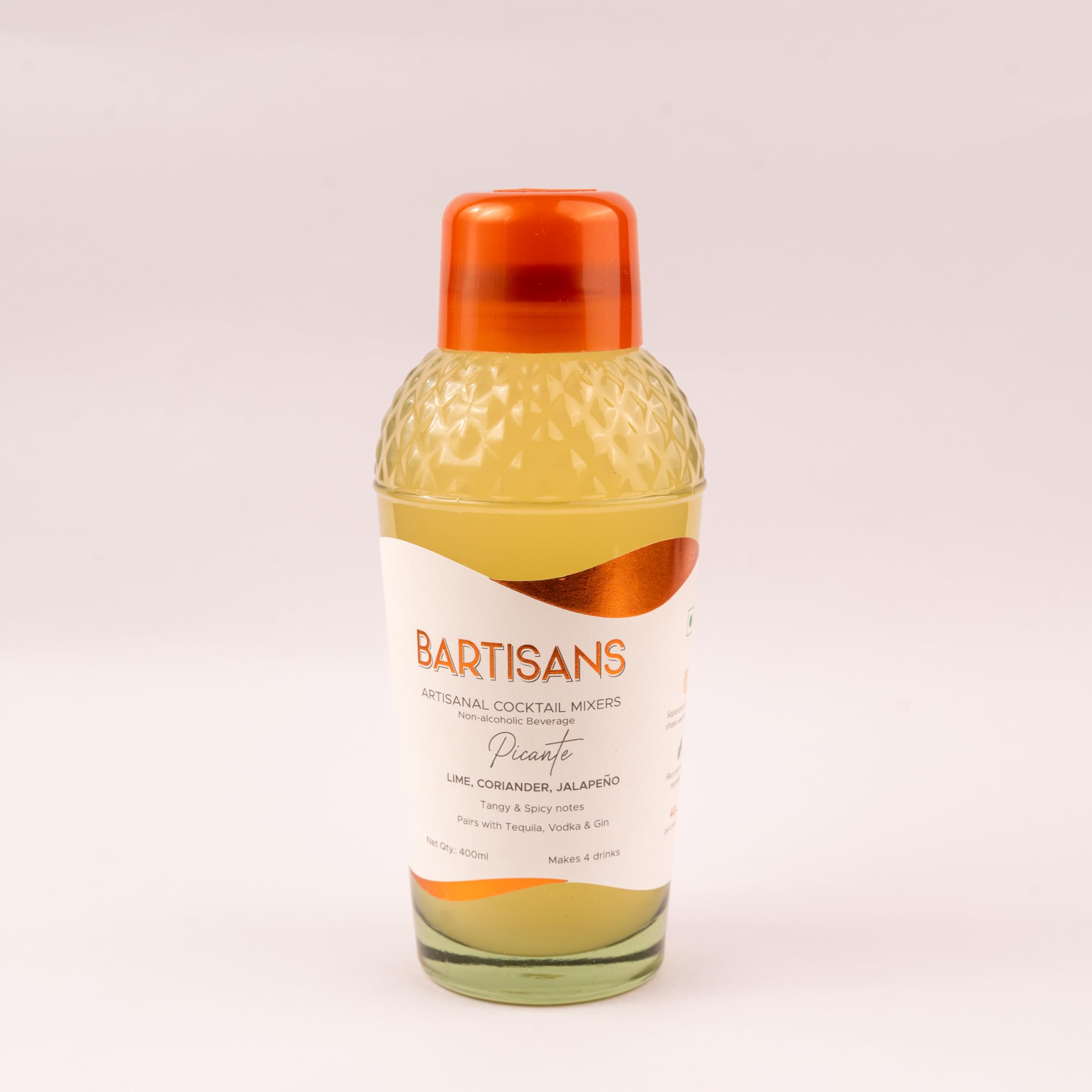 Bartisans Picante Cocktail Mixer – Lime, Cilantro & Jalapeño | Made with Real Ingredients, Handcrafted | 400ml, Makes 4 Drinks | for Tequila, Vodka, Gin & Rum Cocktails-image-47