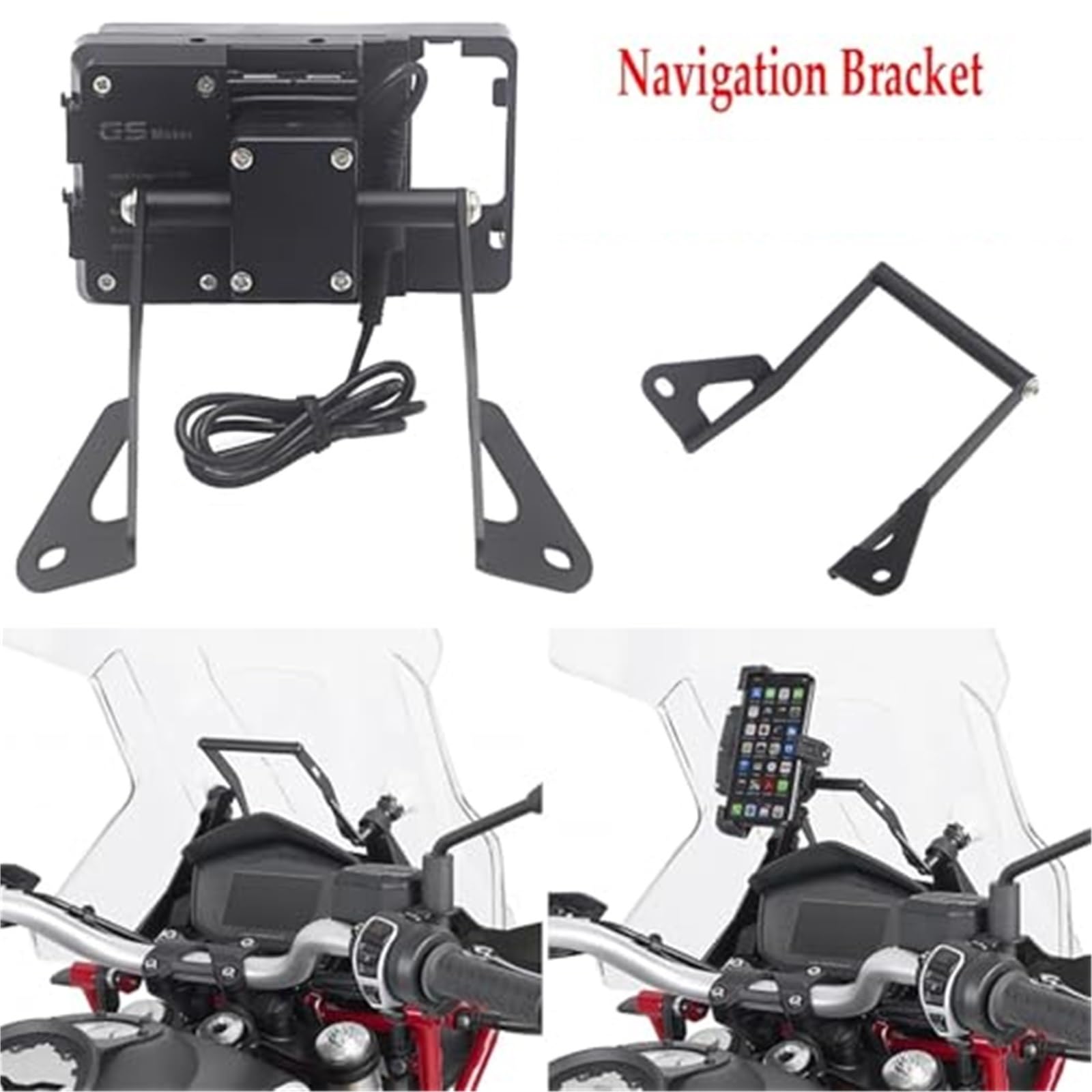 Uchwyt na telefon do motocykla, do MOTO, do GUZZI V85 TT V85TT Uchwyt na nawigację GPS do smartfona do motocykla Uchwyt na telefon komórkowy Stojak na telefon z ładowarką USB Uchwyt na telefon