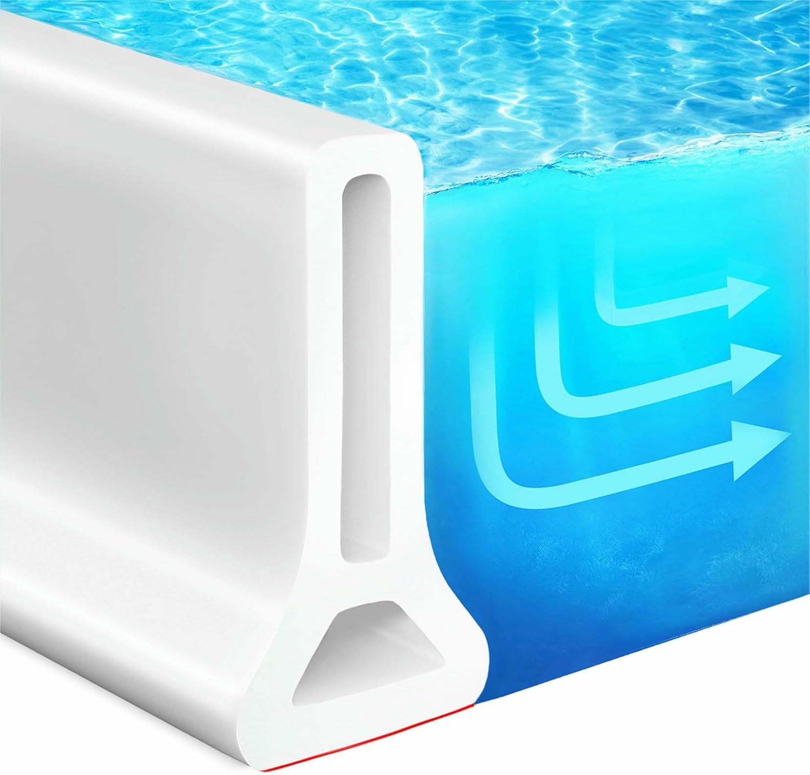Diga per Doccia, paraspruzzi per Doccia da 78,8 Pollici e 5/6,5/10 cm di Altezza, Nuova diga per soglia Doccia Pieghevole, Tappo per separazione a Secco dell'Acqua ~/