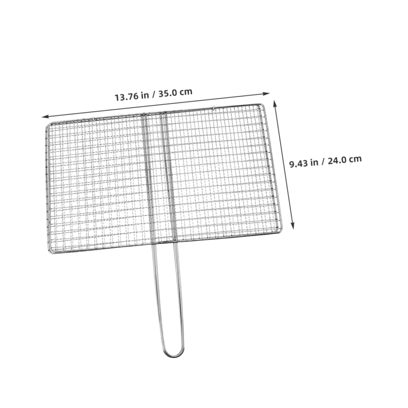 POPETPOP Grill Rack for Outdoor Stainless Steel Warming Rack Fish Meat Grilling Basket Mesh Grids BBQ Accessory