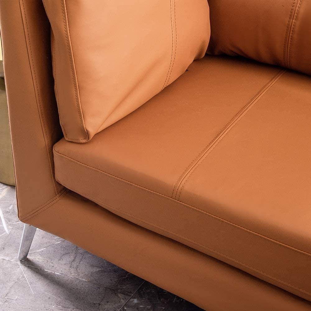 Amazon｜QAZWSX Luxury 3人乗りソファーフェイクレザー/布製ソファー