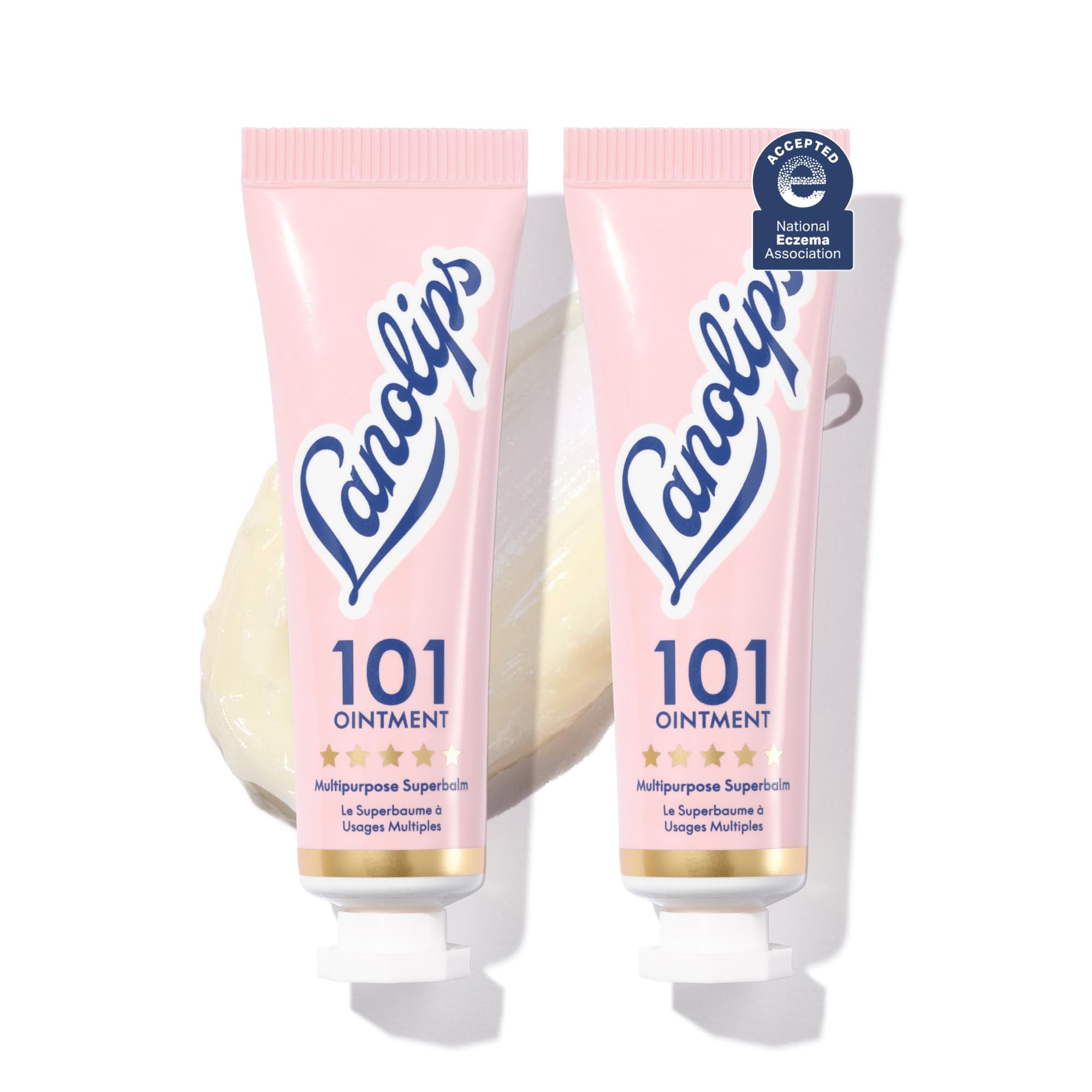 101 Ointment Multi-Balm Duo, Original Superbalm - Contains Pure Lanolin Oil for Smooth, Hydrated, & Healthy Lips - Natural Lip Balm for Dry Lips, Cuticles, & More (2-Pack, 0.52 oz each)