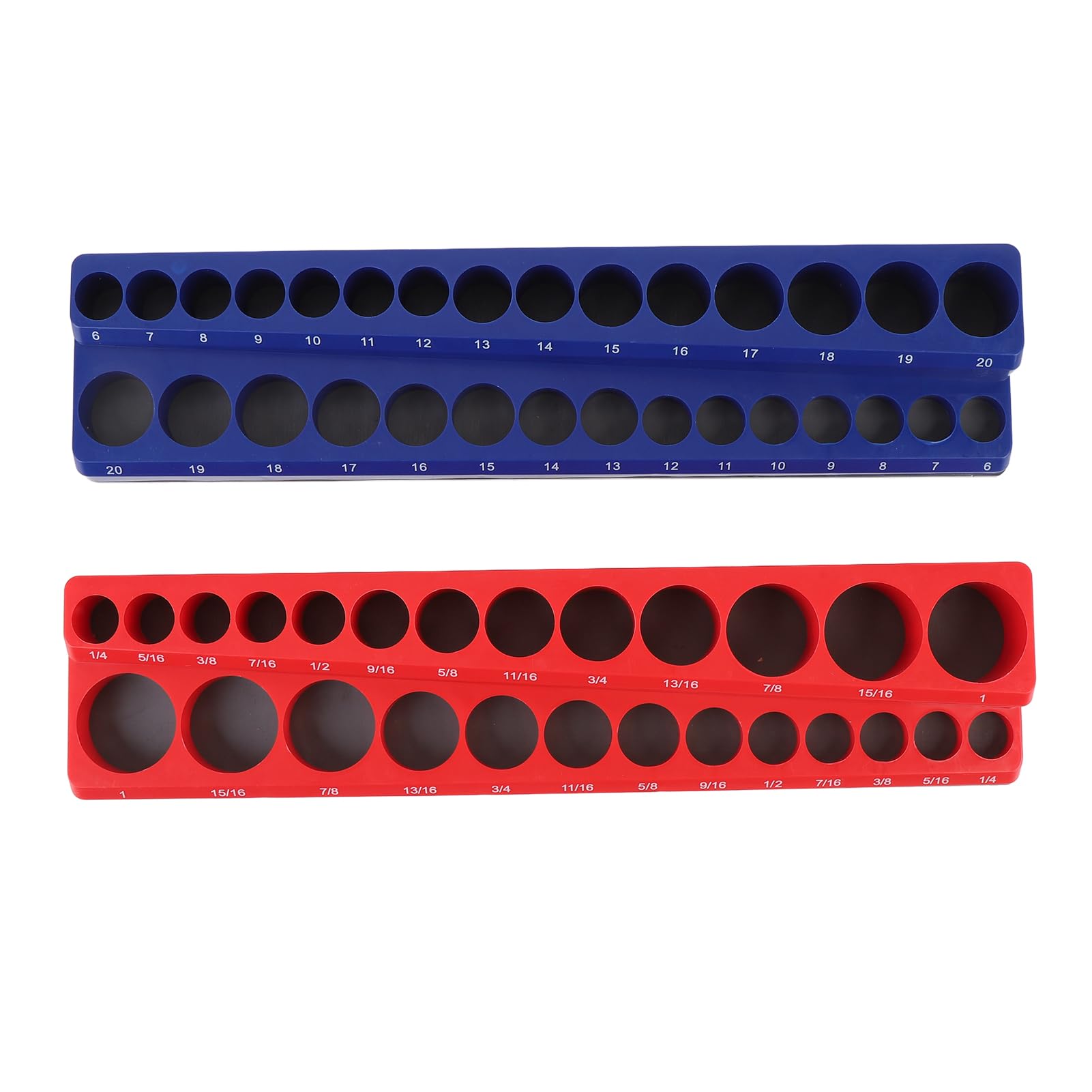 Organizer magnetico per prese elettriche, efficienti vassoi per prese metriche SAE per lavoratori di manutenzione domestica, confezione da 2