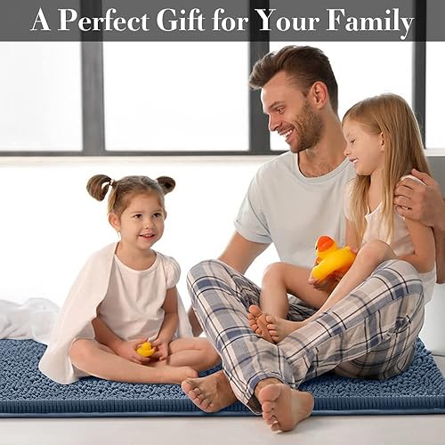 Miniatura 2 de SONORO KATE Alfombra de baño, antideslizante, suave, acogedora, gruesa, para baño, alfombras de felpa para bañeras, duchas de lluvia absorbentes de