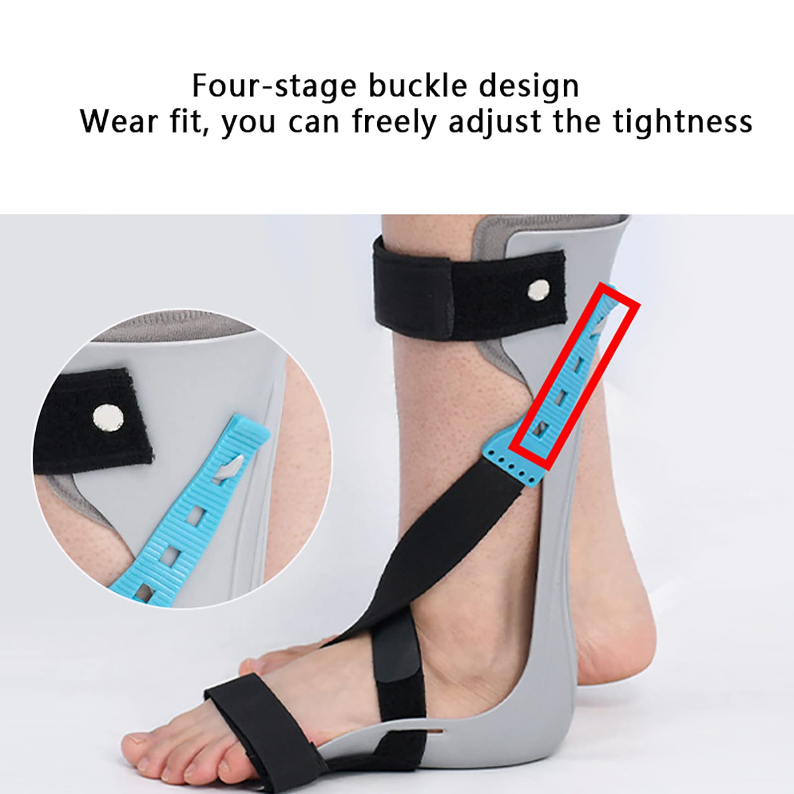Ortesi per Piede cadente, Supporto per Stecca per ortesi alla Caviglia Regolabile Leggera, tutore per Piede cadente, per fascite Plantare, Recupero di lesioni da tendinite di Achille,Right-XL