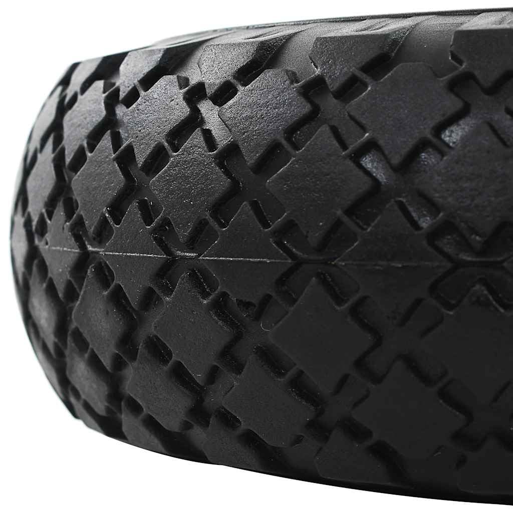 Sackkarrenräder 4 Stk. Pannensichere PU-Reifen 3.00-4 260x85 mm für Sackkarre Transportwagen Ersatzräder