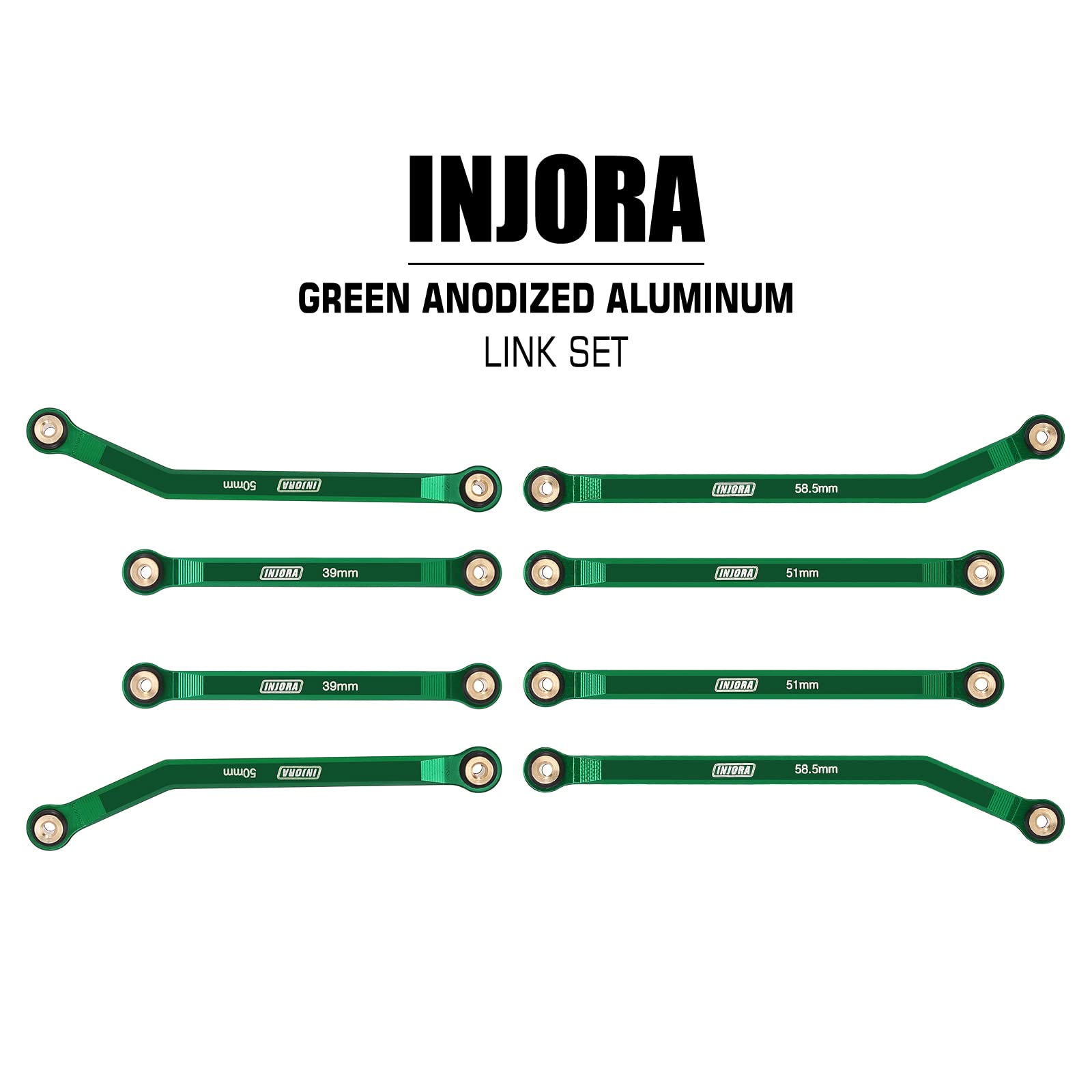 RCLIONS Set Di Tiranti In Lega Di Alluminio Per Auto RC Crawler 1/24 Axial SCX24 - Bronco, C10, JLU - 8 Pezzi Colore Oro