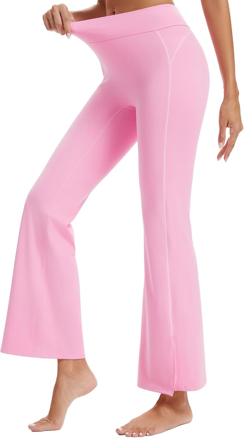 VME High Waisted Yoga Pants with Pockets - Tummy Control Workout Running Yoga Legging for Women