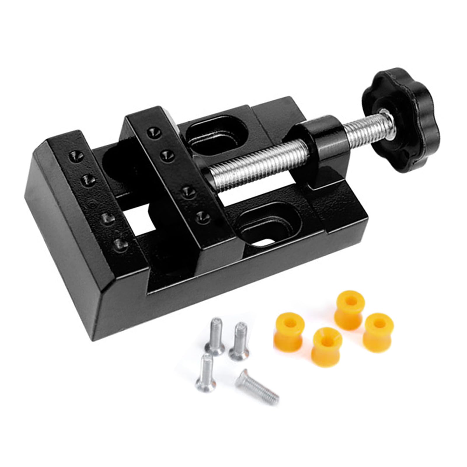 Hsioluted B Portable Adjustable Crafting Vise For Watchmakers & Hobbyists, 55Mm Grip Aluminum Tool With Stable Ase Watch Clamps