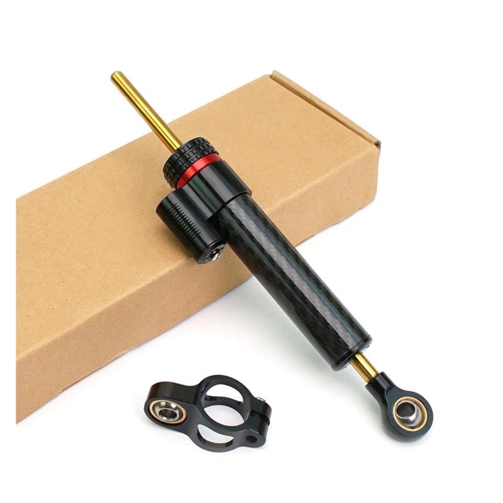 For Suzuki Universal Stabilizer Adjustable Motorcycle Directional Steering Damper Stabilize Steering Stabilize(250MM Carbon)