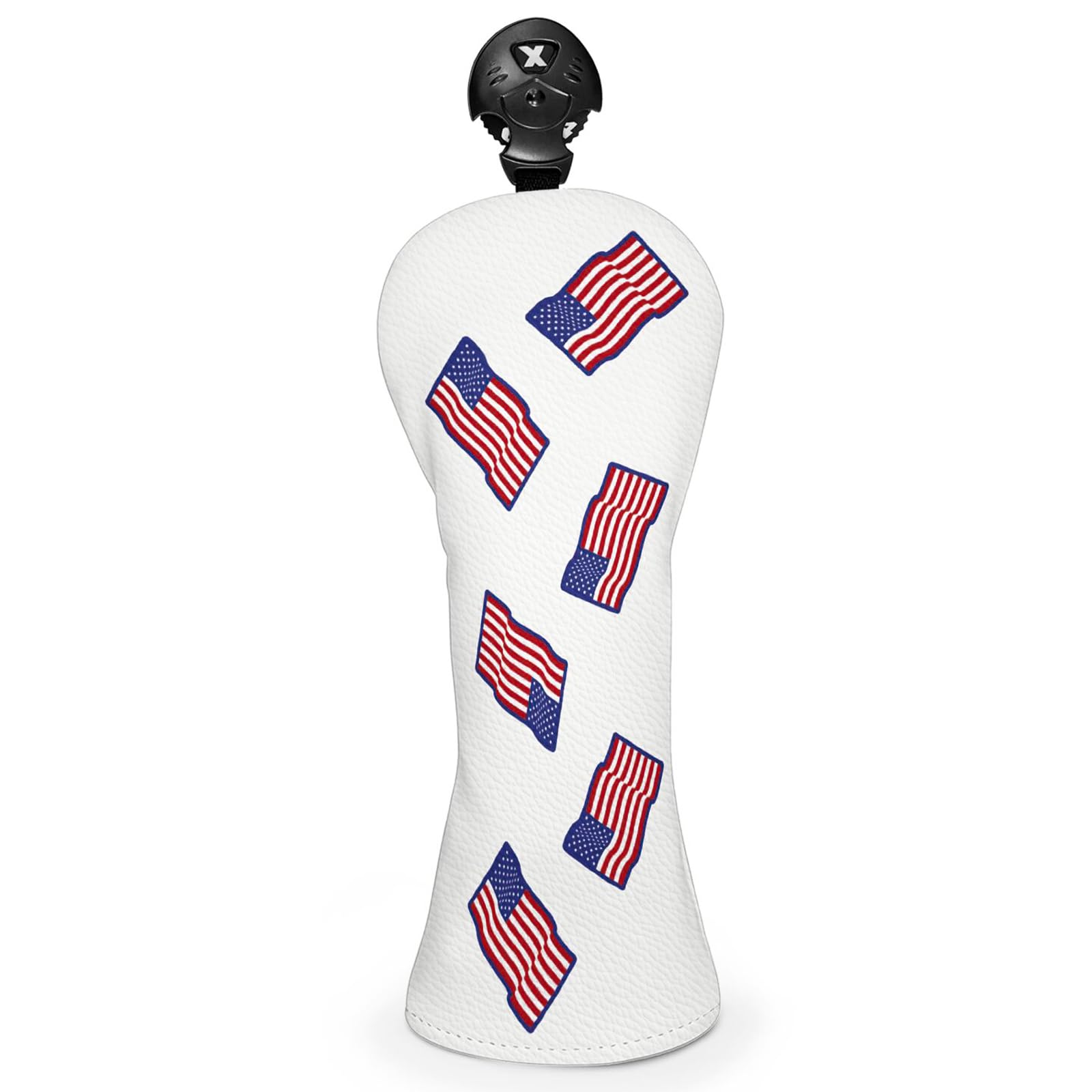 Golf Club Covers for Men Women, PU Leather Hybrid Headcover, Flag Golf Head Covers for Woods and Driver, Mallet Putter Head Cover, Golf Accessories Novelty Golfer Gifts for Golf Lovers Fan Golfers Bad