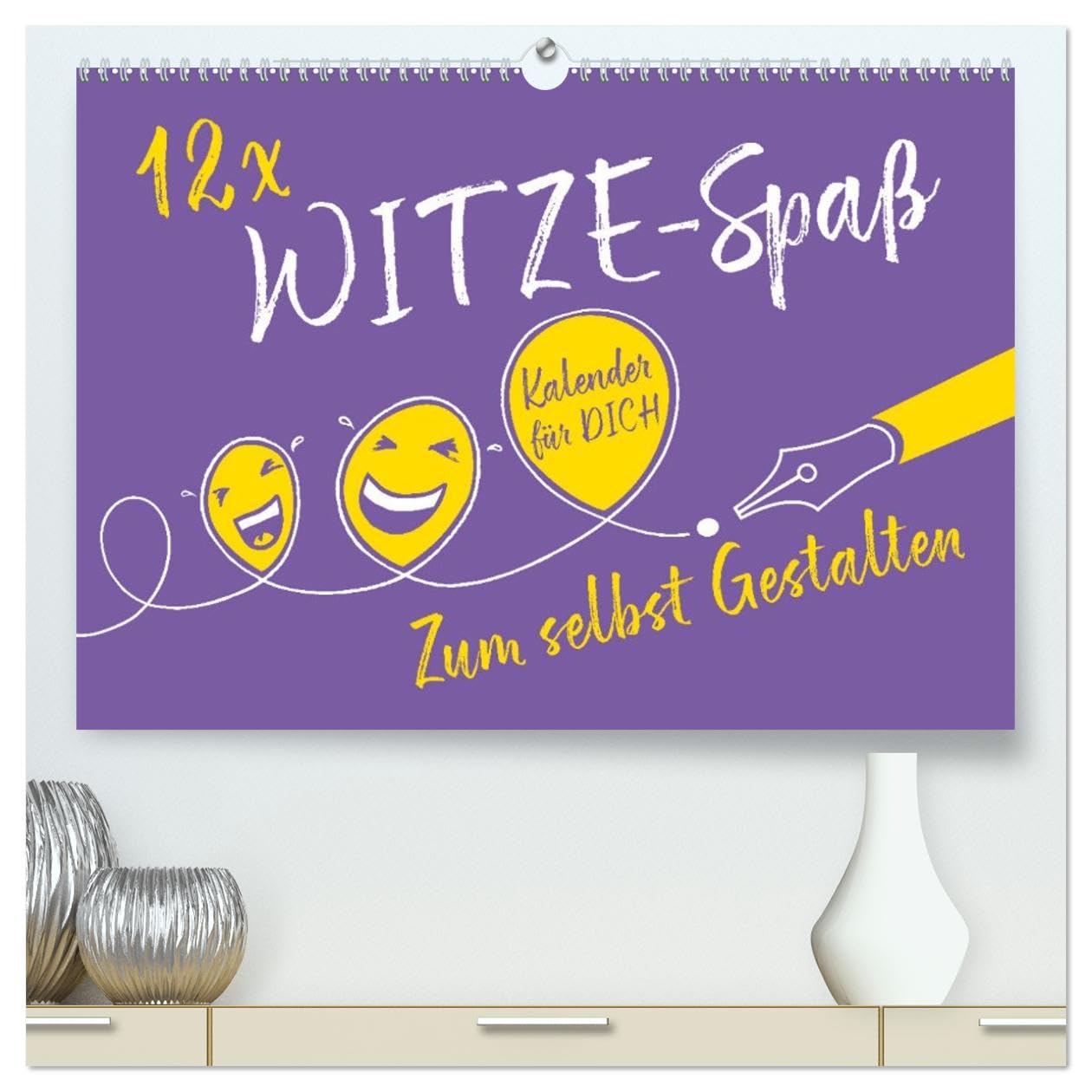 12 x WITZE-Spaß - Bastelkalender (hochwertiger Premium Wandkalender 2026 DIN A2 quer), Kunstdruck in Hochglanz: Ein Kalender, der über das ganze Jahr für Heiterkeit sorgt. (CALVENDO Hobbys)