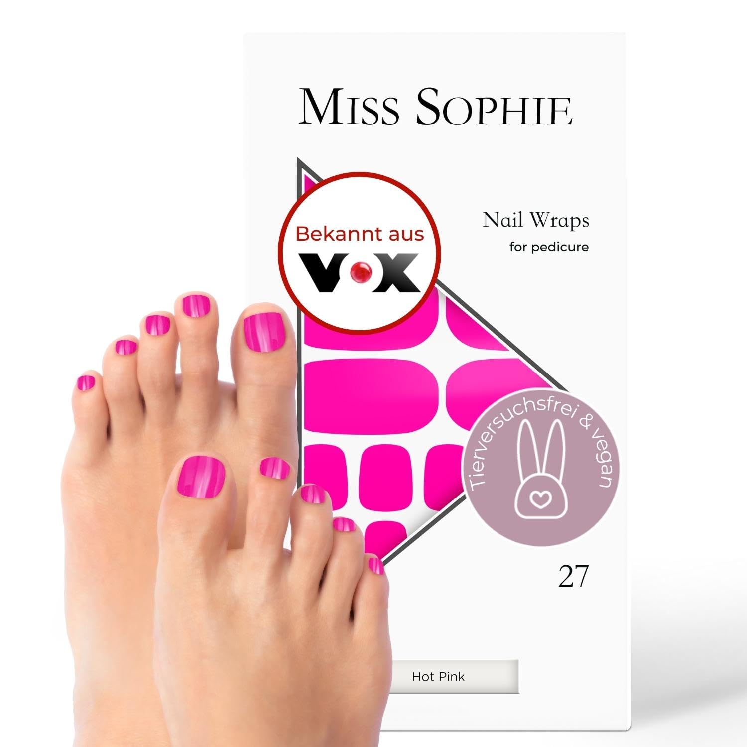 Miss Sophie Pedicure Wraps Original Pedi Wraps Hot Pink Pedicure