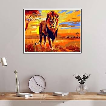 手書き油絵 七色のライオン 肉筆絵画 インテリア 油彩画 手書き油絵 七色のライオン 絵画 インテリア 油彩画｜Yahoo