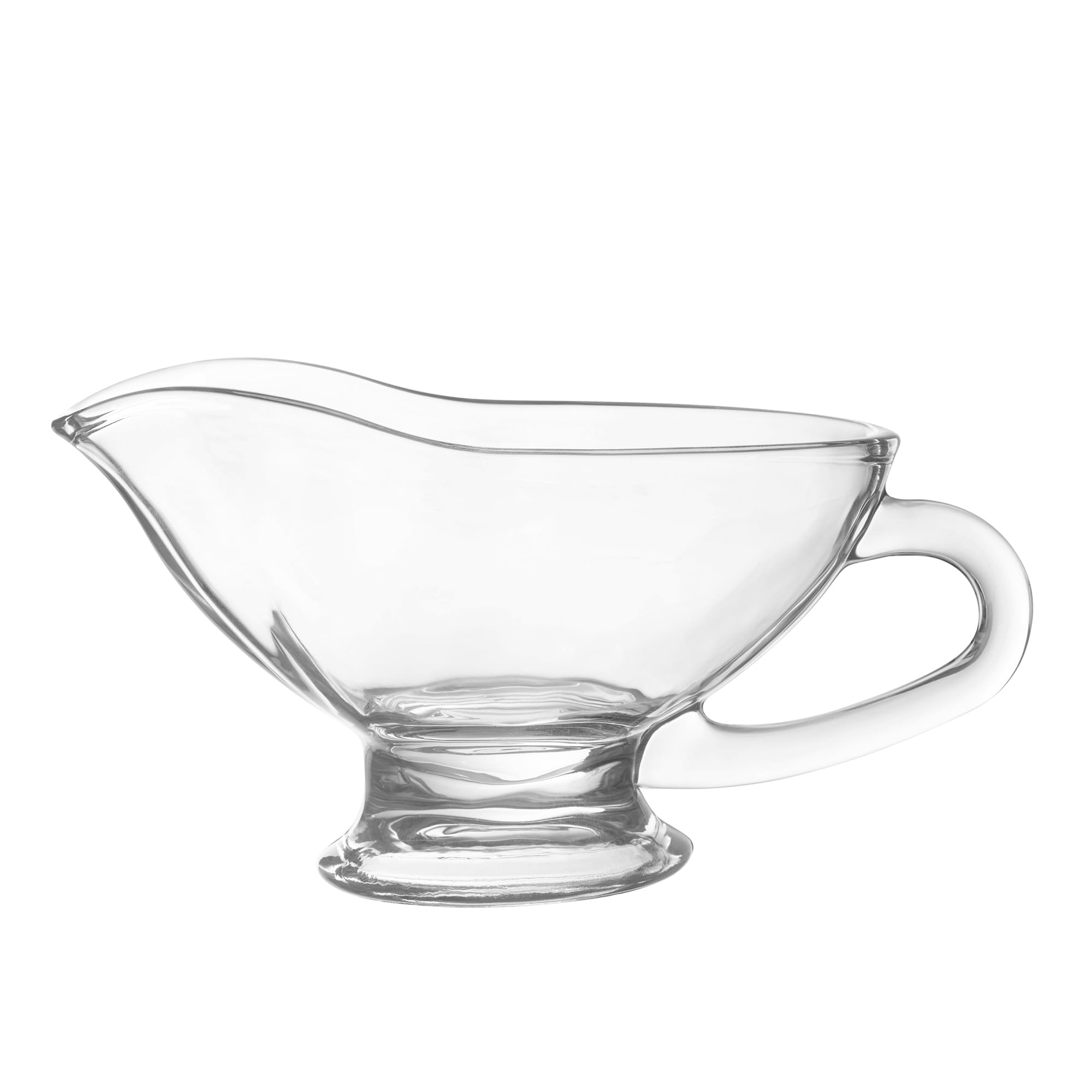 HIC Kitchen Glass Gravy Boat, 9-Ounce Capacity With Dripless Spout And Comfortable Handle For Gravy, Sauce, Au Jus, Dressing, Holiday Meals, And Entertaining