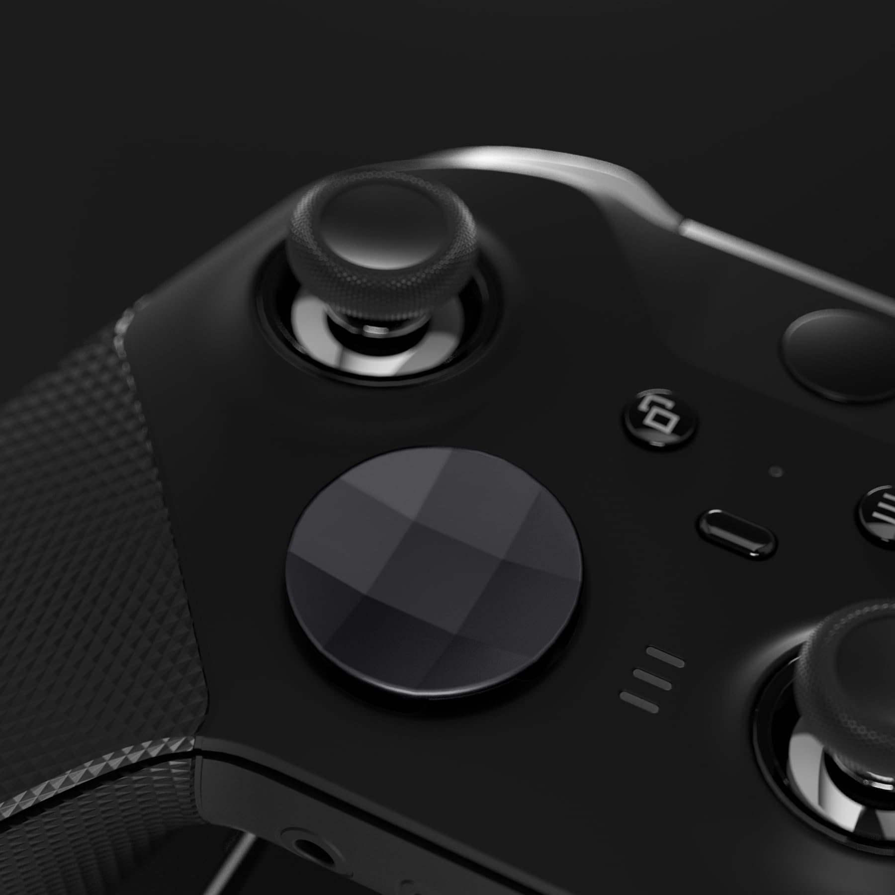 eXtremeRate 6 in 1 Dpad Paddles per Xbox Elite Series 2 Controller,Levette Posteriori Tasti Direzionali Pulsanti Metallo Ricambio per Xbox Elite V1/Series 2 Core Joystick-Nero