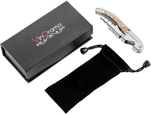 Miniatura 6 de Abrebotellas de cerveza 3 en 1 con mango de palisandro, sacacorchos y cortador de papel de aluminio, la mejor opción de camareros profesionales y