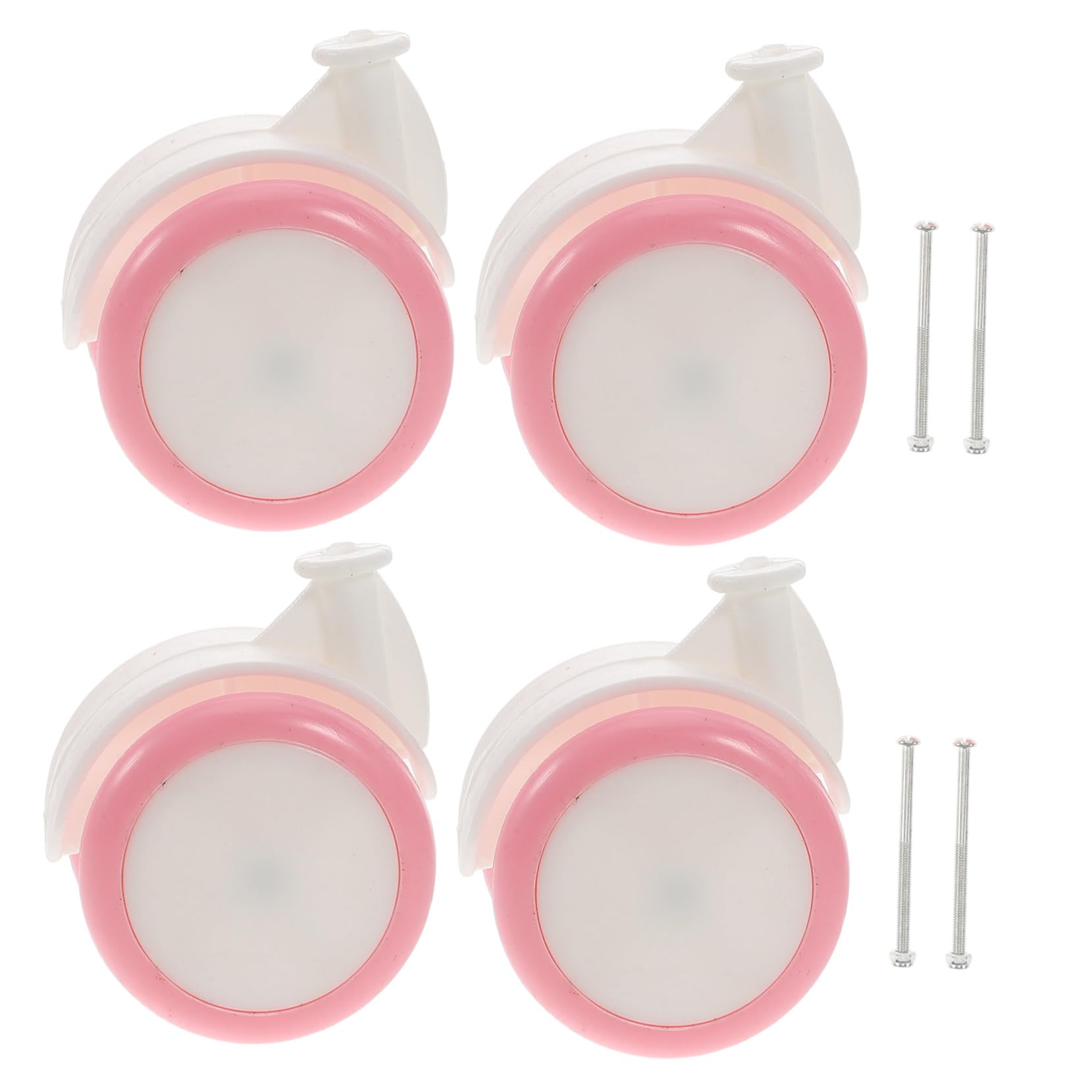 KOMBIUDA Toddler Walker Wheel Replacement 4pcs Plastic Rubber Caster Wheels Easy Installation