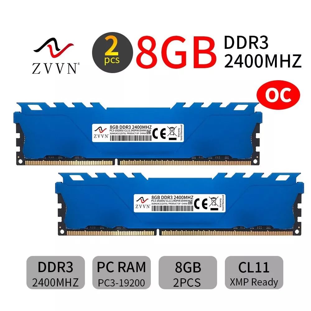 Amazon.co.jp: 16GB (2 x 8GB) DDR3 2400MHz OC (PC3 19200U) 240ピン