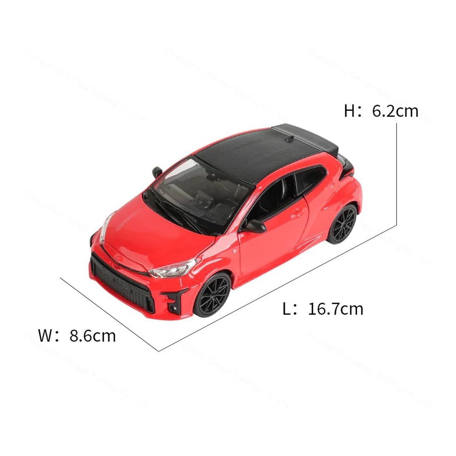 ONAIC Diecast Modello 1:24 Per Toyota Per GR Per Yaris Modellini Di Auto In Metallo Pressofuso Modellino Auto Da Collezione(bianco)