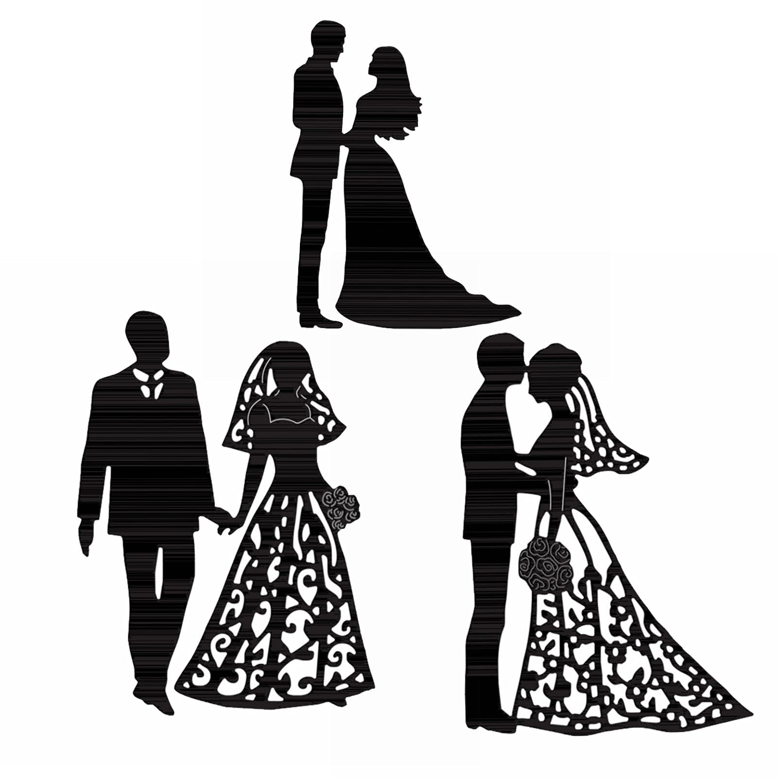 Boda Novio Novia Plantilla De Troquel De Corte De Metal Para Álbum De Recortes Manualidades De Bricolaje Tarjeta De Álbum De Fotos Y Tarjeta De Invitación Tarjeta De Papel Decoración En Relieve