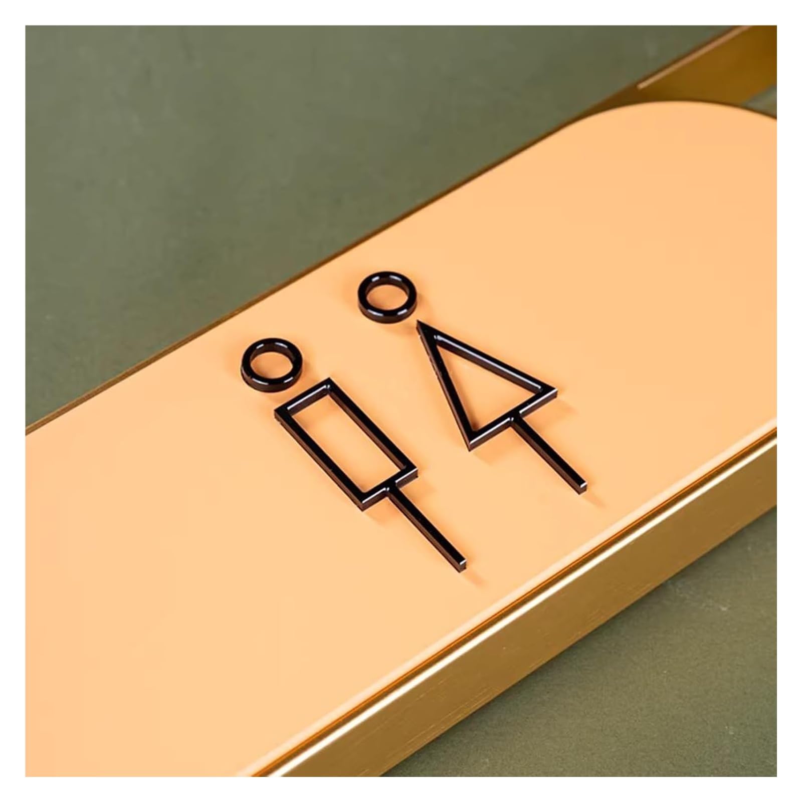 Carteles para aseos, Letrero decorativo for puerta de baño for hombre y mujer, 10,3x31,5 cm