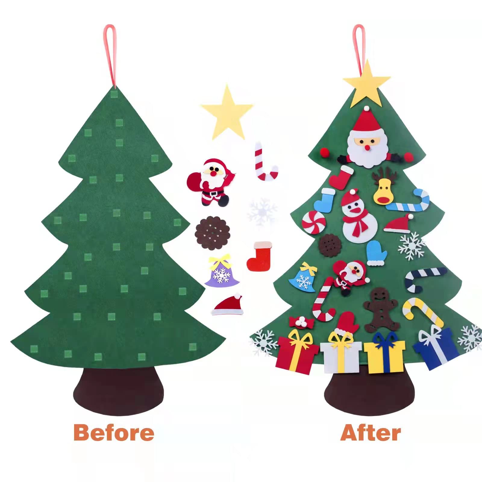 Amazon.co.jp: Yandls DIY フェルトクリスマスツリーセット