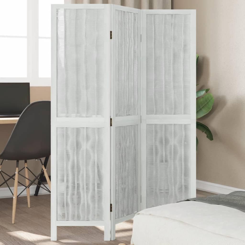 Paravents et séparateurs de pièces Screen, Cadre en bois massif de Paulownia avec couverture en saule, protecteur d'écran de confidentialité mural autoportant for chambre à coucher, salon, bureau(215