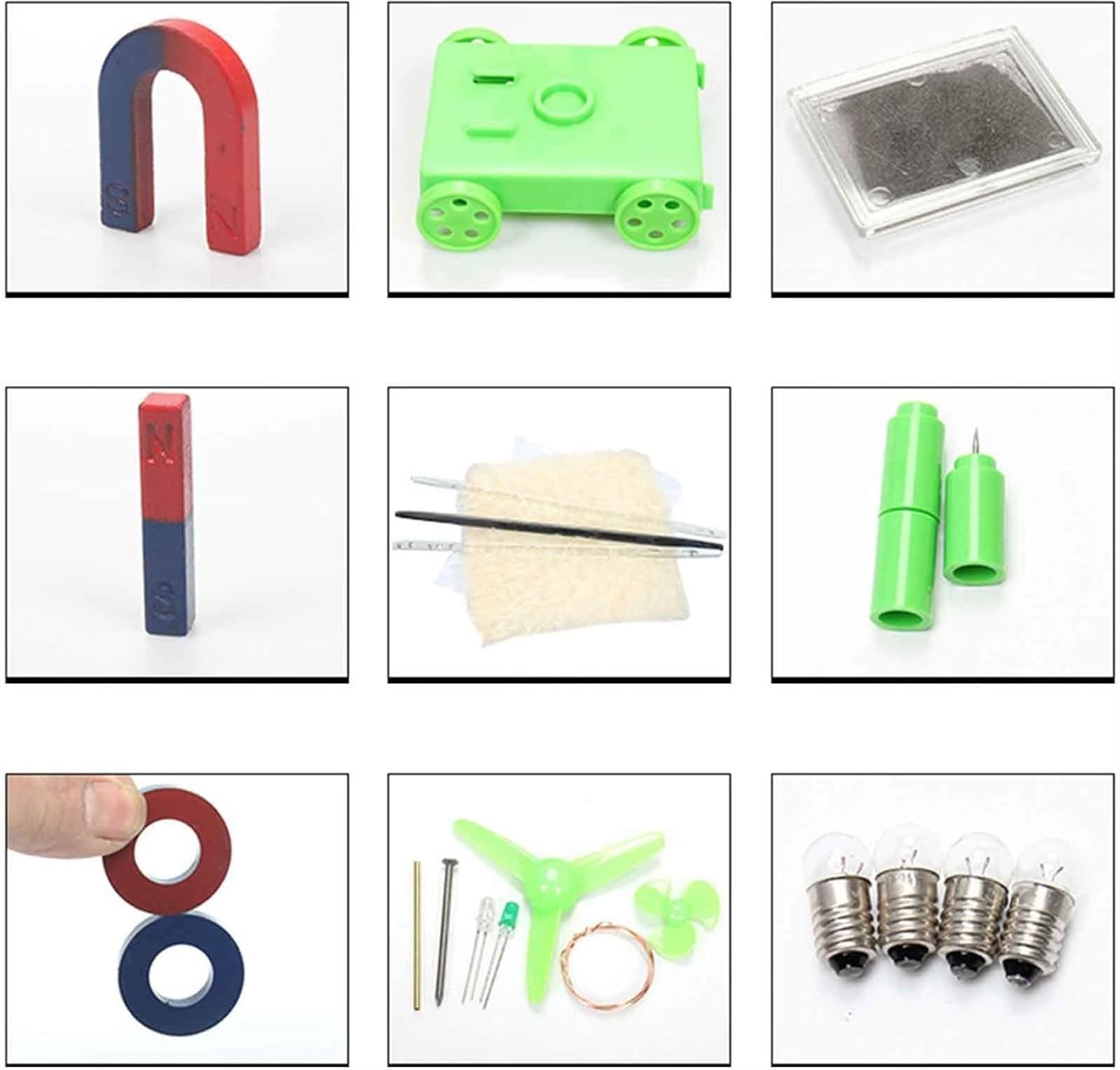 Experimentierkasten für Stromkreise, Elektromagnetische Experimentiergeräte, Physikalischer Experimentierkasten, Elektrische Physik, Naturwissenschaftliches Lernset, Experimentierk