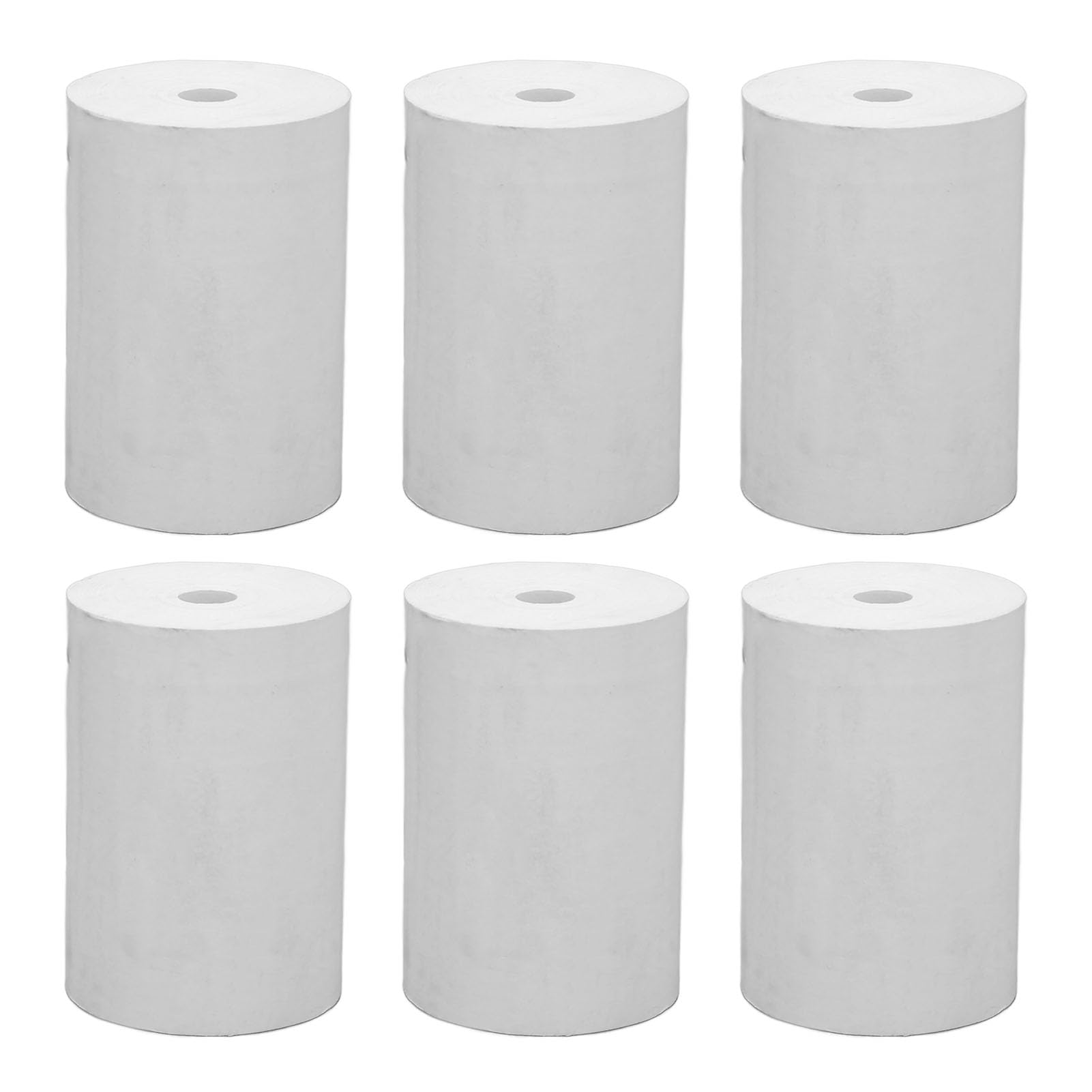 Fdit Rolki Papieru Termicznego Termiczny Papier pokwitowań Termiczny Papier do Drukarek 50 Rolek o Grubości 2,2 X 1,6 Cala Przezroczysty Druk do Drukarki pokwitowań Etykieta (Bez rdzenia rurowego)