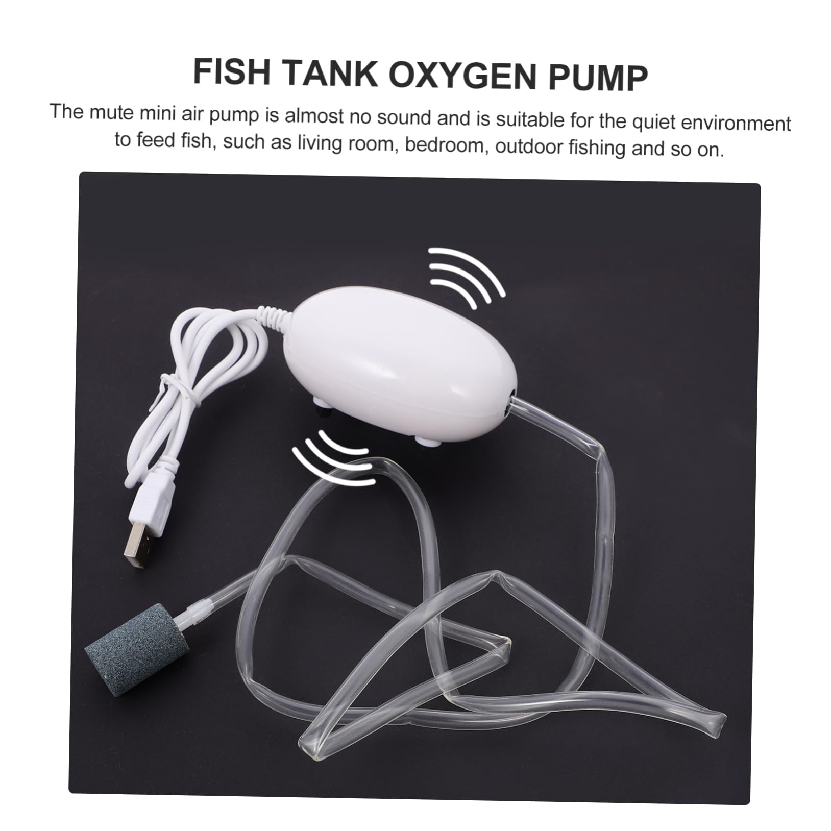 de oxigeno USB de Aire del Acuario de aireador de oxígeno del Tanque de Peces Portable Air Pump Mini Air Pump de Aire para Acuario de Aire portátil