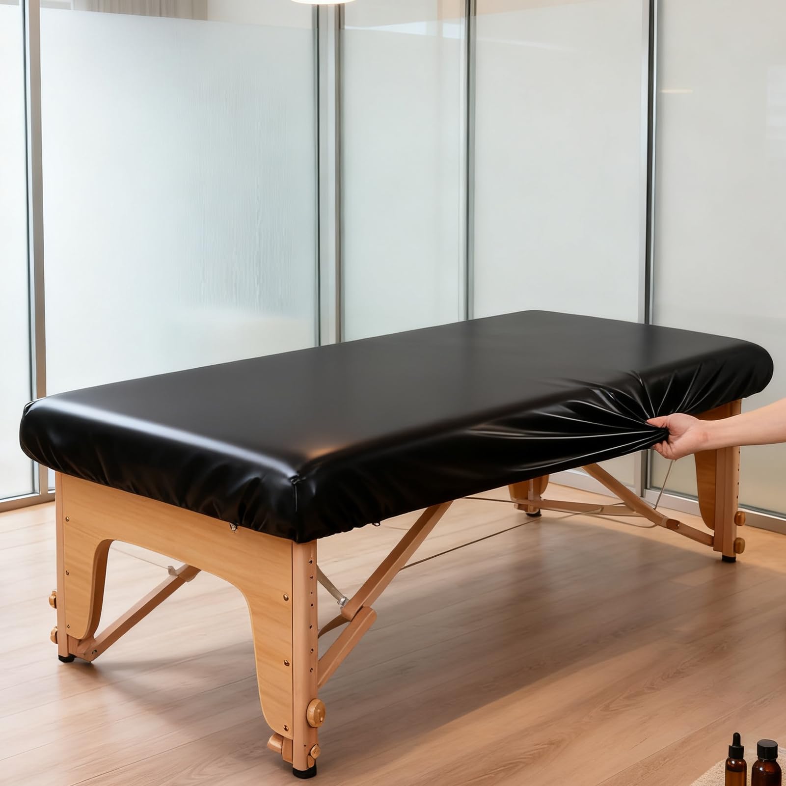 Arkusze na stół do masażu - dopasowana mata ze skóry PU, ochronny, wodoodporny, łatwy do czyszczenia, profesjonalny sprzęt do salonu, niezawodne akcesorium wellness do kliniki domowego