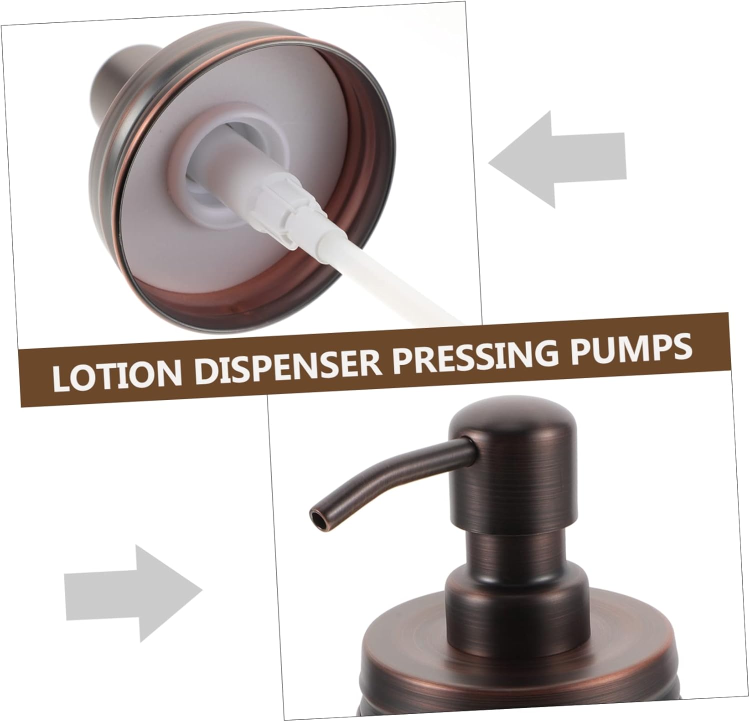 Didiseaon 6pcs Pump for Jars Soap Dispenser Replacement Elegant Design for Bathroom and Kitchen for Lotion Bottles and Pump Upgrades