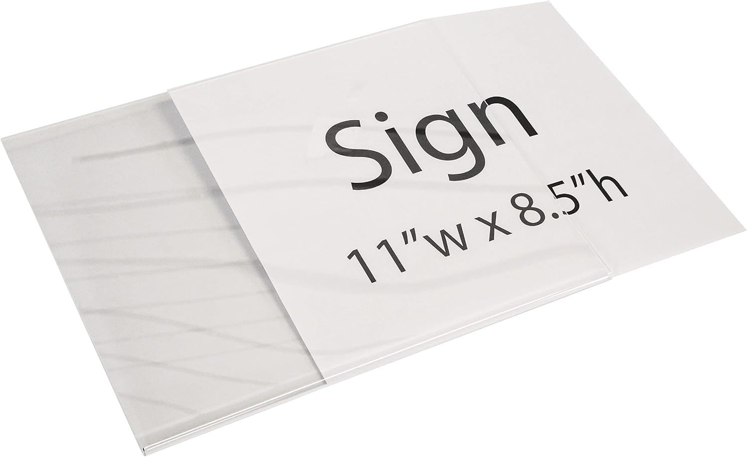 Top Loading Acrylic Sign Holder for 8.5" by 11" (8.5"x11") Media - Attaches to Both Slatwall and Pegboard (Quantity 5) (5)