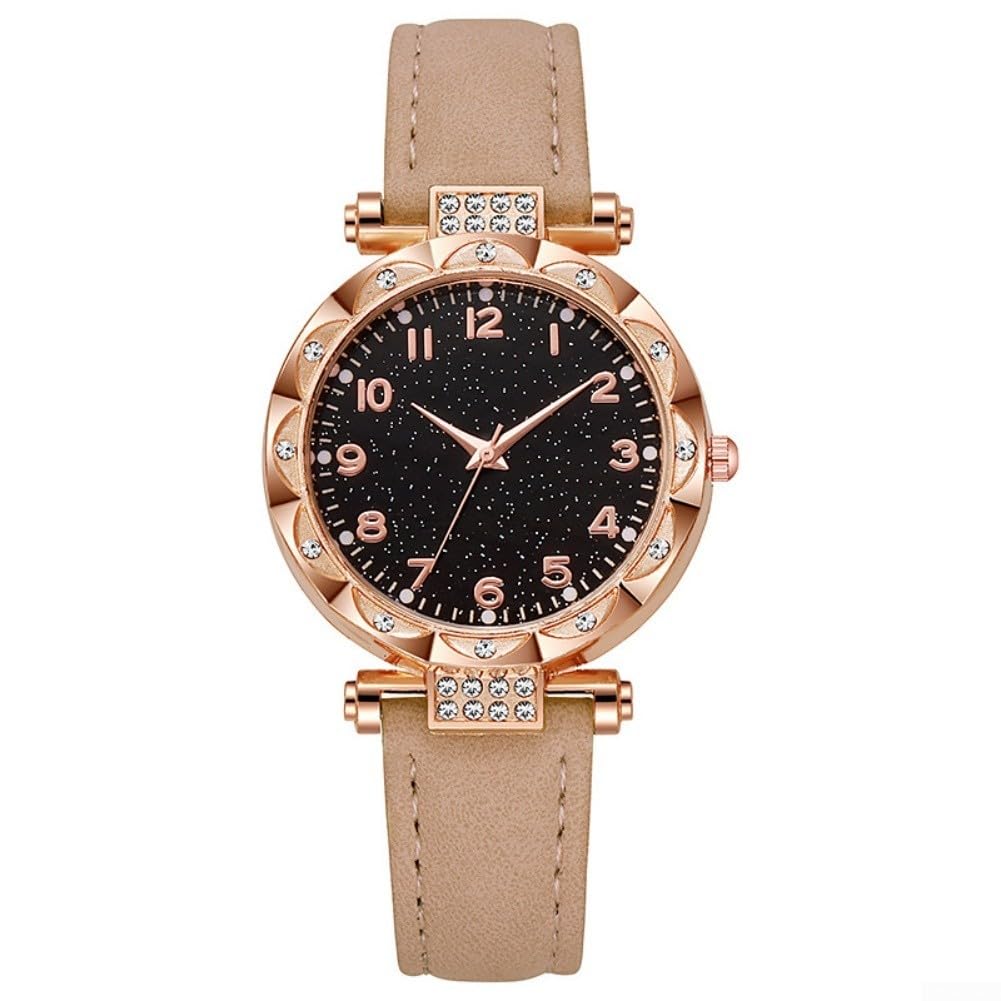 para reloj Casual para mujer Correa PU para suave Comfortable(Gray)