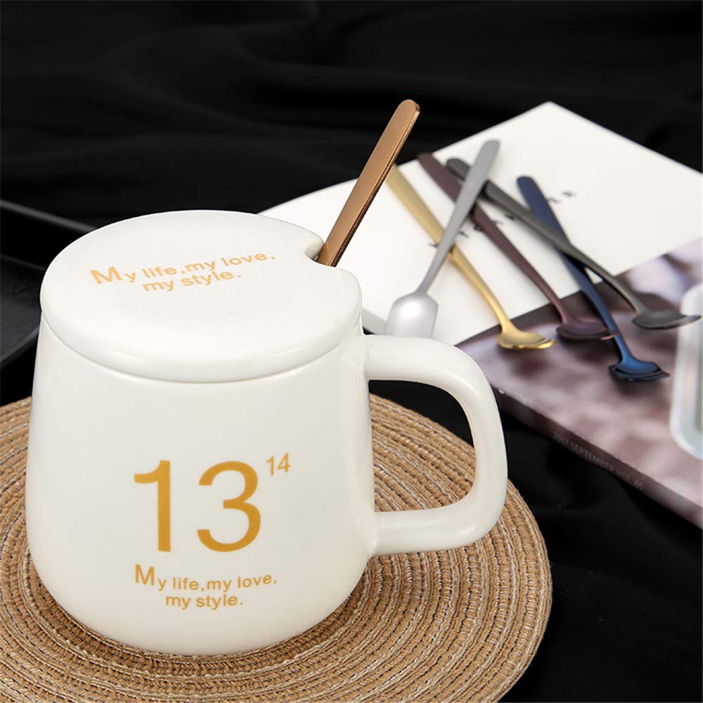 BaronHong 7pcs en Acier Inoxydable à Long Manche tête carrée en remuant la cuillère à thé de café (Couleur, 15cm)