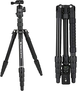 Fotopro Camera Tripod and Monopod, Aluminum 57" DSLR Tripod, Camera Tripod with 360 Degree Ball Head and Quick Release Plate for Canon Nikon Sony Camera