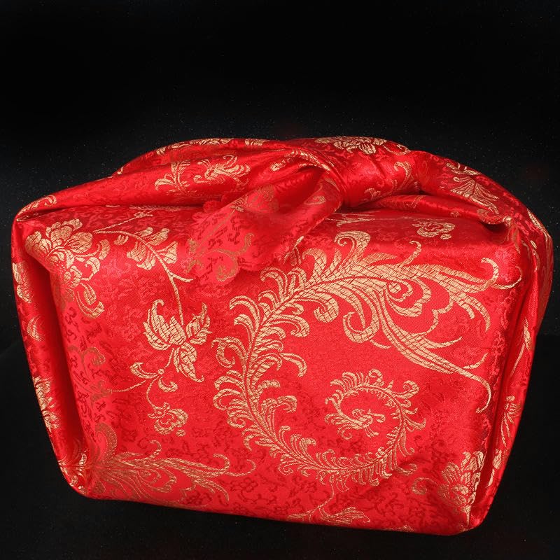 SQMSK 94 * 90 cm 2 szt. Bride To Marry Red wielokrotnego użytku Furoshiki ściereczka do pakowania małych japońskich do pakowania prezentów tkanina kwadratowy szalik Bento do pakowania tkaniny