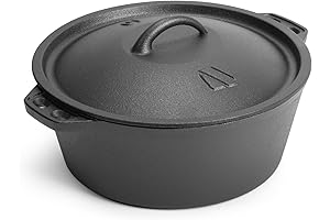 Pre-Seasoned Cast Iron Dutch Oven Pot with Lid