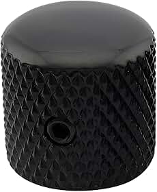 Knob De Metal Com Trava Preto Para Guitarra e Contra Baixo