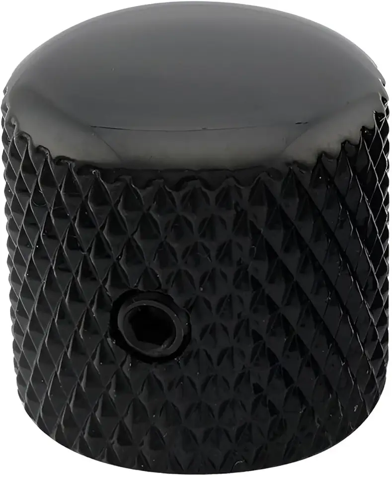 Knob De Metal Com Trava Preto Para Guitarra e Contra Baixo