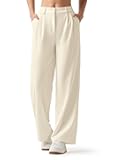 Women's Work Pants Wide Leg Dress Pants High Waisted Casual Slacks Business Office Pants with Pockets 28