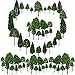 BESTZY 50pcs Modelo Árbol Diorama Árboles Modelo Mezclados Árboles Tren Paisaje Ferrocarril Árboles Arquitectura para DIY Paisaje